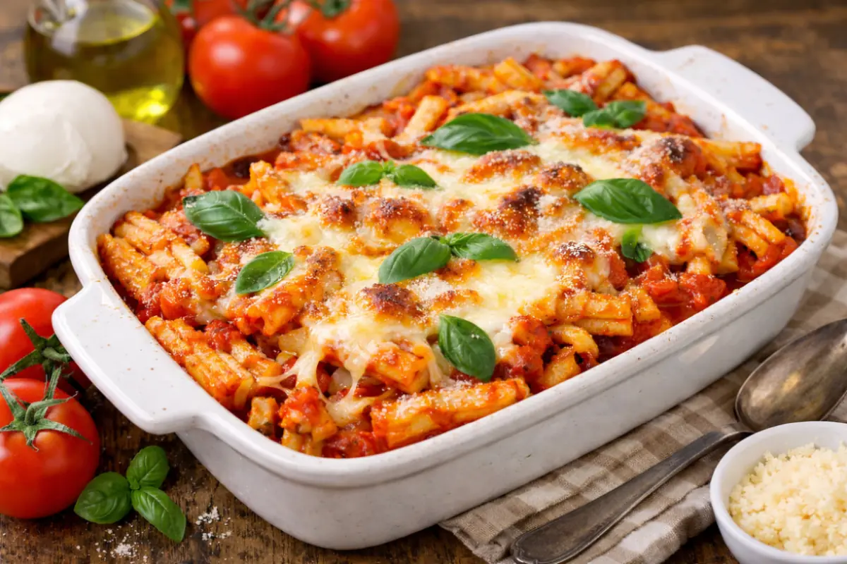 Pasta pasticciata alla caprese