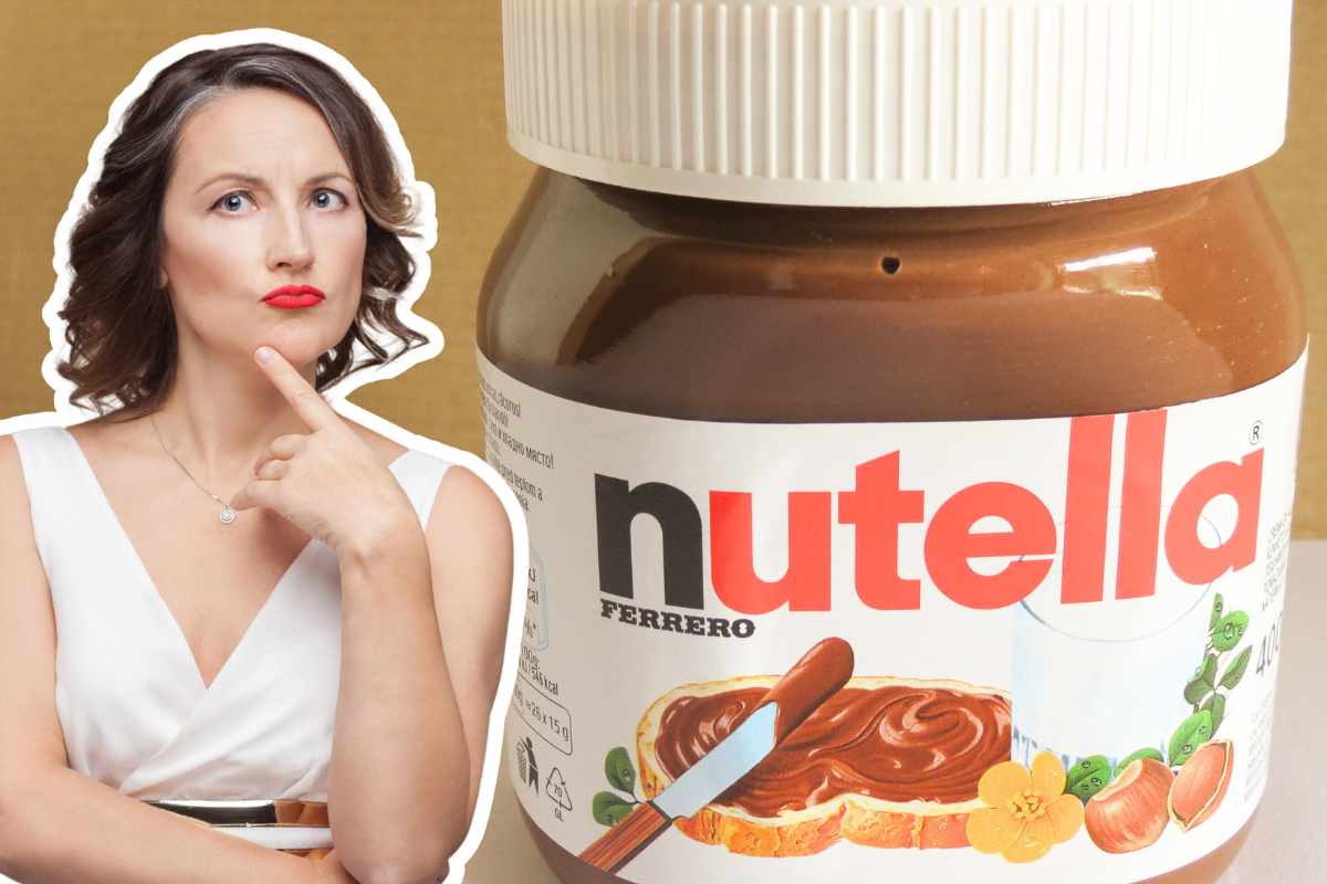 barattolo nutella donna che pensa